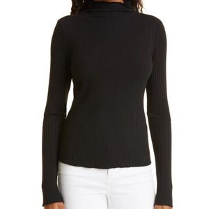 New RAILS Corey Rib Turtleneck in Black Size Small